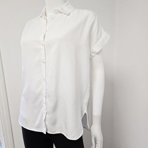 Quince Shirt Size XS Vintage Wash Tencel Camp Shirt Short Sleeve Button Up NWT - Picture 5 of 9